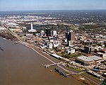 Baton Rouge Louisiana waterfront aerial view